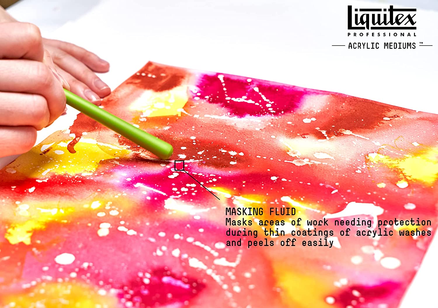 LIQUITEX Acrylic Masking Fluid Medium 118ML, Transparent - Image 3